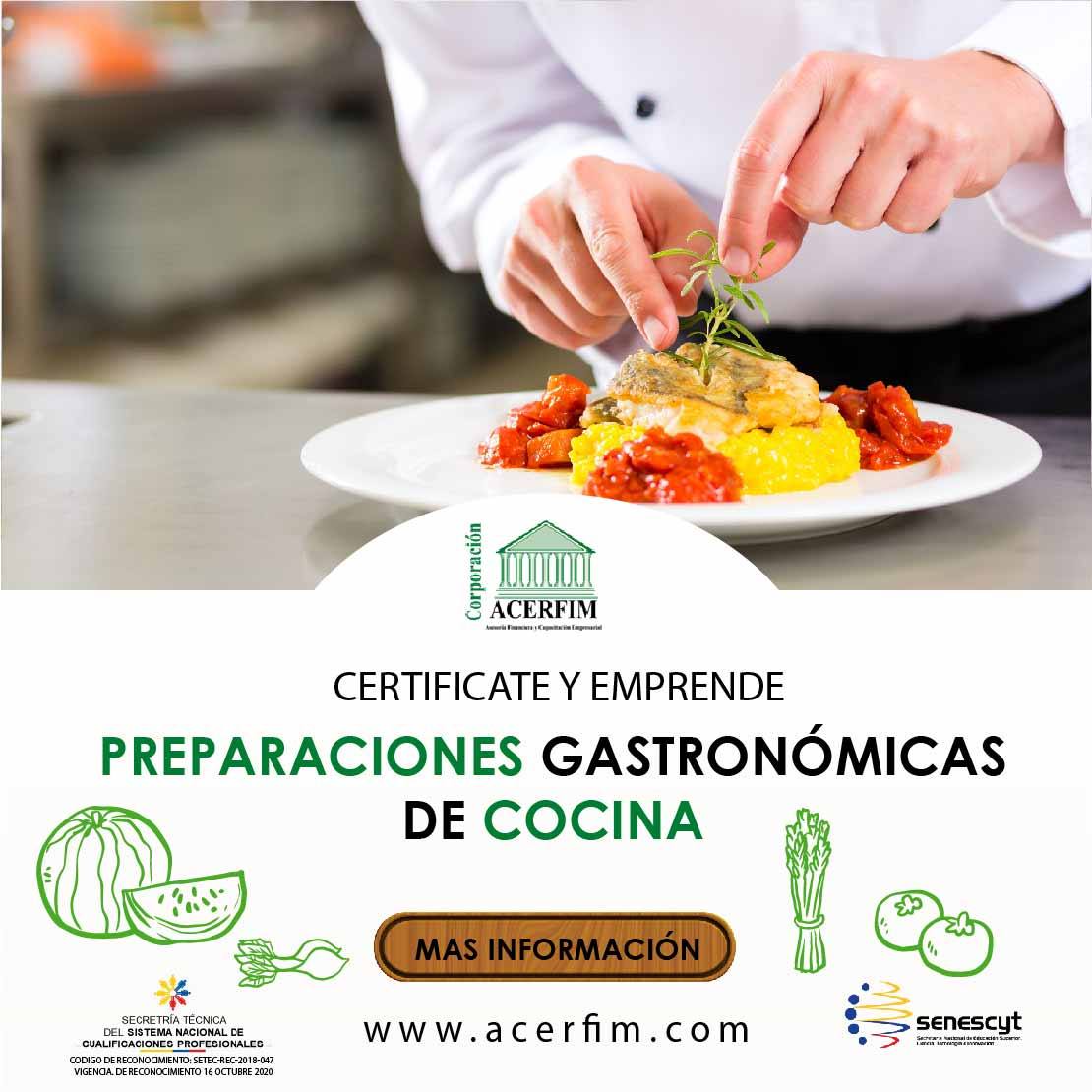 Preparaciones gastronómicas de cocina