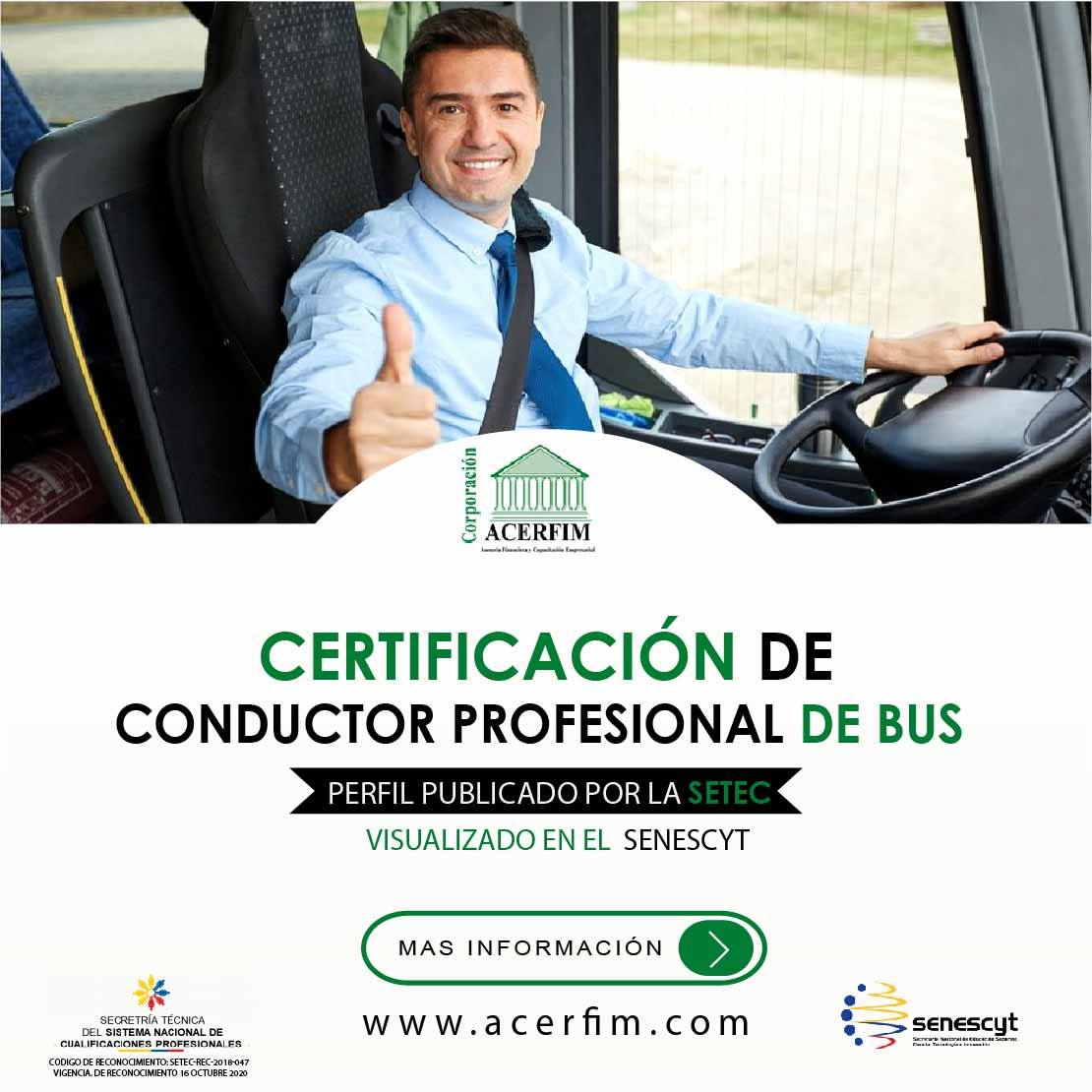 Conductor profesional de BUS - NTE INEN 2 463:2008